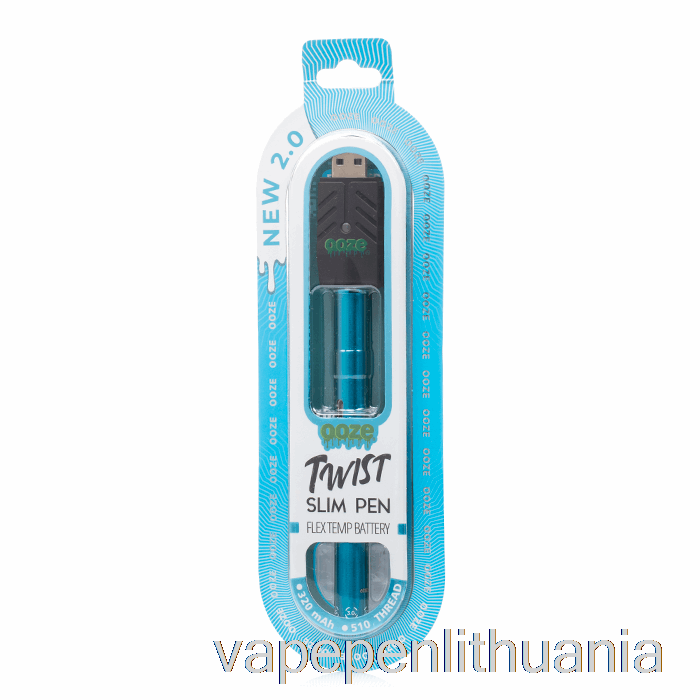 Ooze Slim Twist Pen 2.0 Flex Temp Baterija Sapphire Blue Vape Skystis